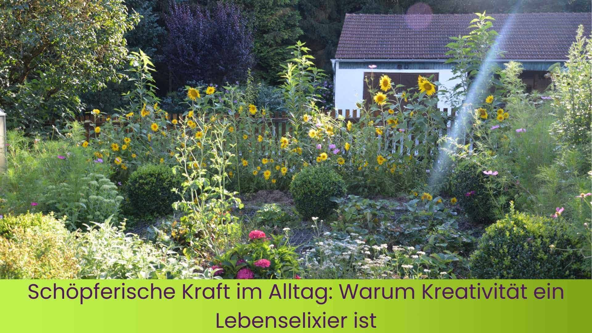 Kreativität äußert sich auch in der Natur. Hier sieht man einen kreativen Bauerngarten, den Marianne angelegt hat.