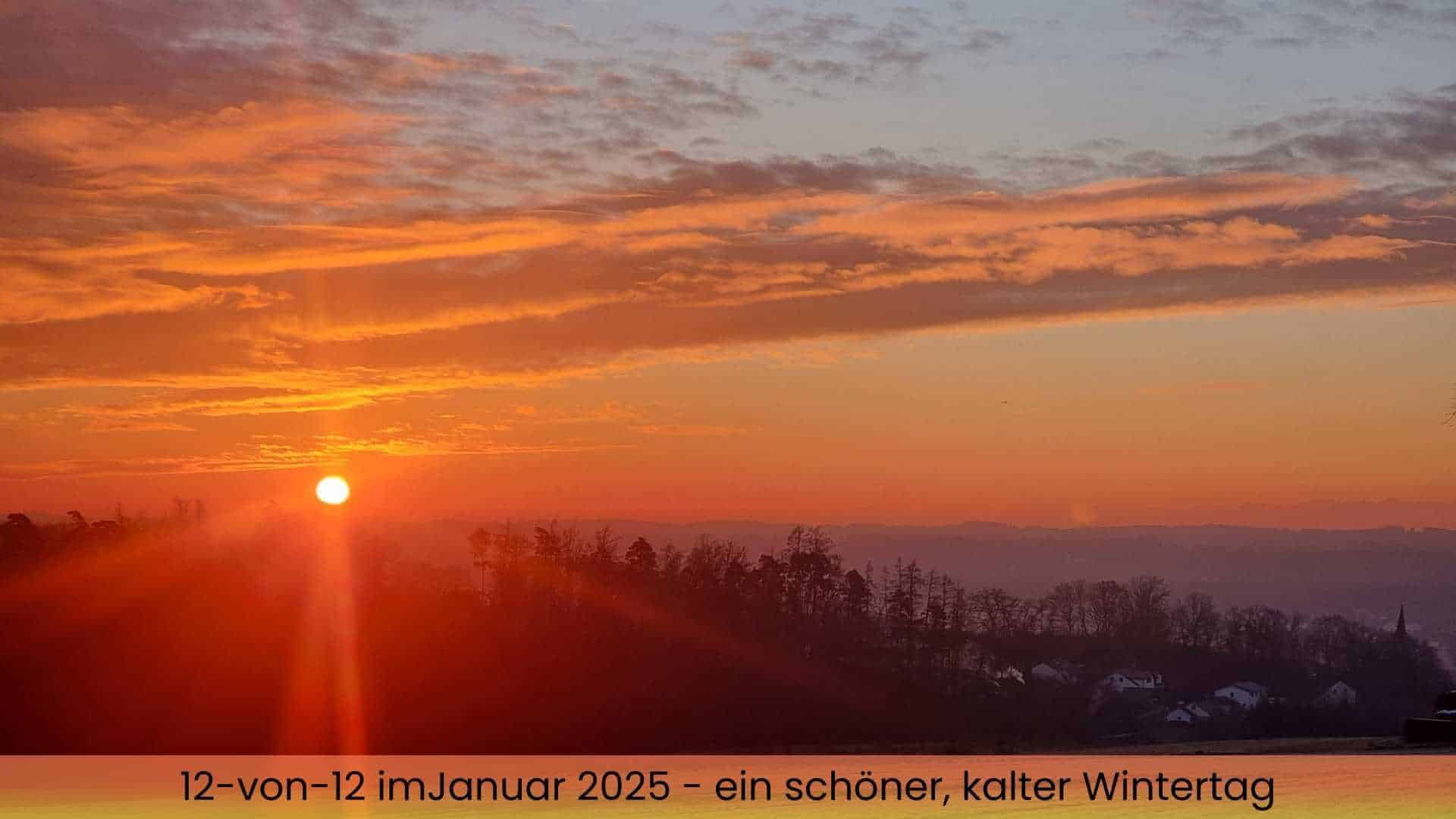 Sonnenaufgang am 12. Januar 2025